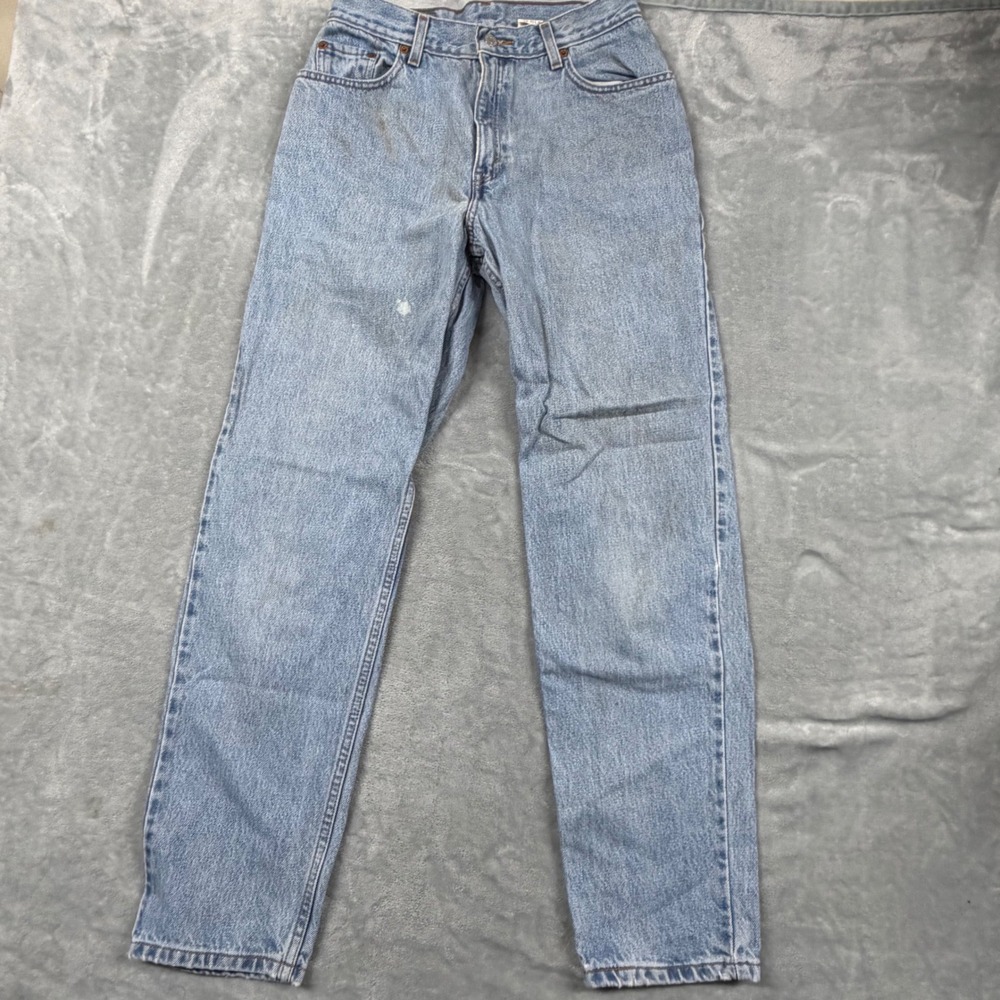 VTG 1980s Levis 550 Distressed Tapered Leg Jeans Light Wash Women 10M Reg 28x30